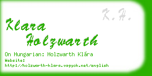 klara holzwarth business card